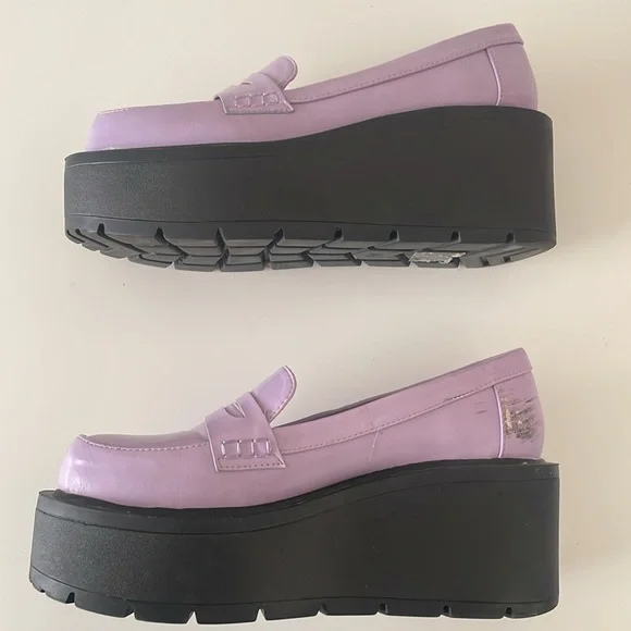 Lilac Paradise Platform Oxfords - Picture 4 of 6